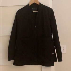 Figs scrub jacket, black, small, like new